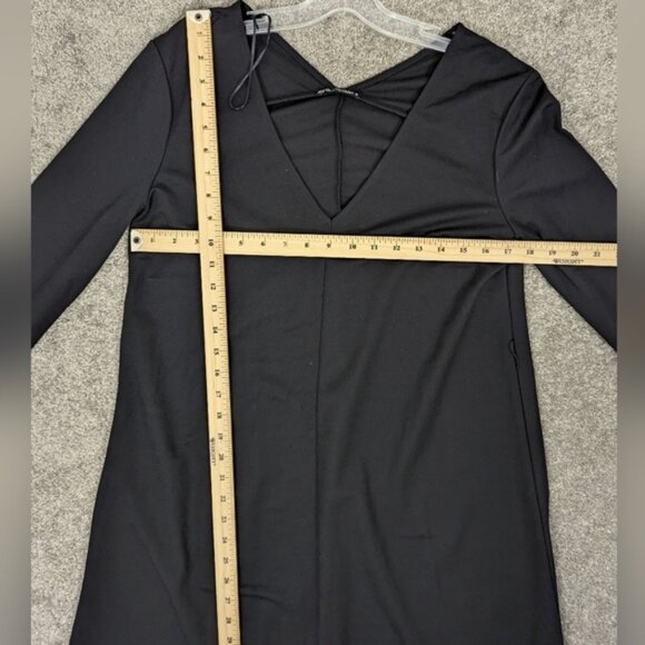 ZARA Woman Black Viscose Long Sleeve Maxi Dress, Size M - Picture 4 of 6